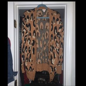 Cheetah print cardigan
